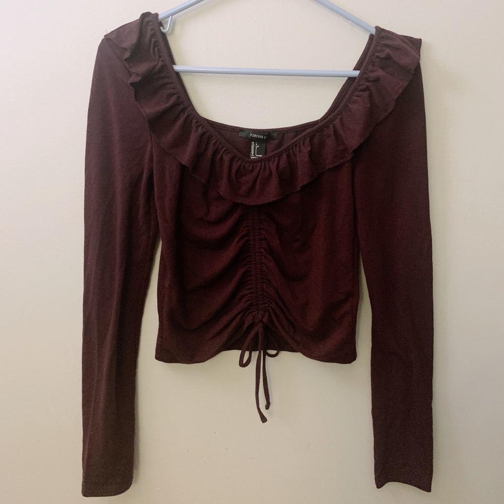 Stretchy Long Sleeve Crop Top